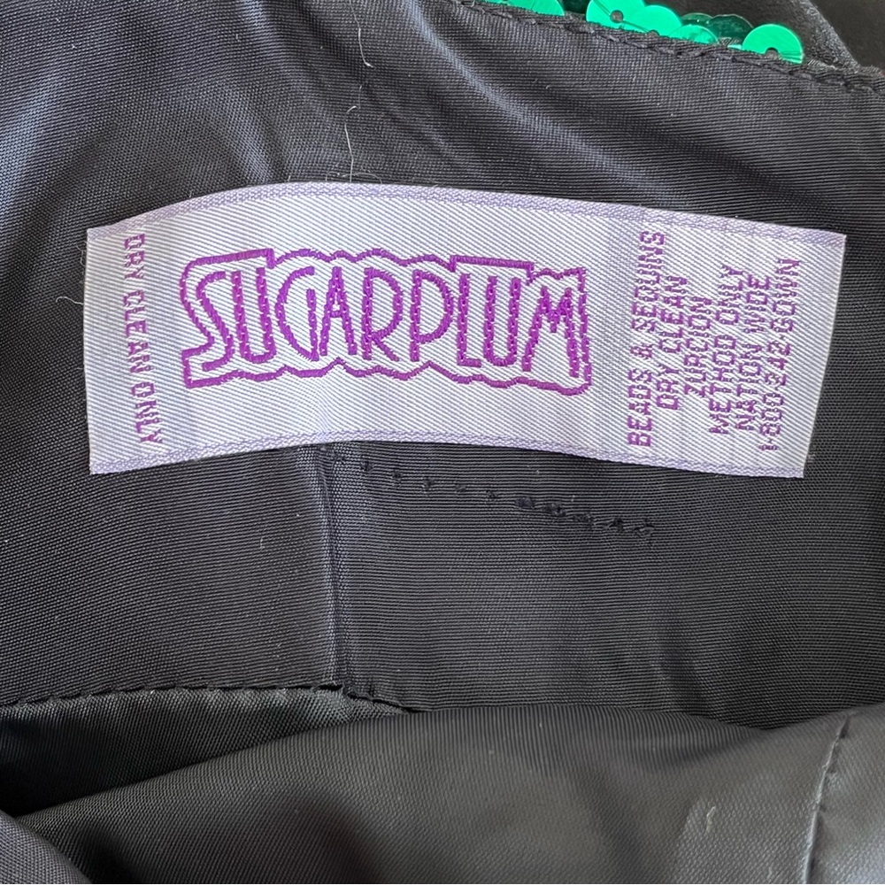 Sugarplum Vintage Rope Neck Sequin Bodice Mermaid Formal Gown Black Sz M - Picture 16 of 16
